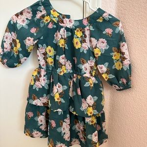 Janie & Jack size 4 green floral dress